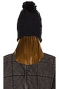view 2 of 3 Purrl Stitch Earflap Beanie in TNF Black