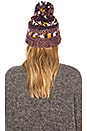 view 2 of 3 Nanny Knit Beanie in Black Plum Multi