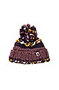 view 3 of 3 Nanny Knit Beanie in Black Plum Multi