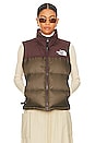view 1 of 5 1996 Retro Nuptse Vest in New Taupe Green & Coal Brown