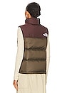 view 4 of 5 1996 Retro Nuptse Vest in New Taupe Green & Coal Brown