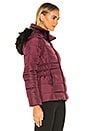view 3 of 6 Gotham Jacket II With Faux Fur Trim in Deep Garnet Red