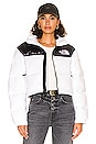 view 1 of 5 Nuptse Short Jacket in TNF White & TNF Black