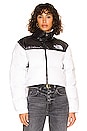 view 2 of 5 Nuptse Short Jacket in TNF White & TNF Black