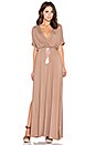 view 1 of 3 MAXI VESTIDO FRENTE CRUZADO BILLOW in Mocha