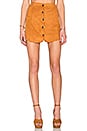 view 1 of 3 Luna Suede Panel Skirt in Camel