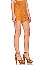 view 2 of 3 Luna Suede Panel Skirt in Camel