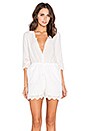 view 1 of 4 Daisy Picking Embroidered Romper in White