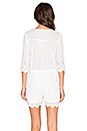 view 3 of 4 Daisy Picking Embroidered Romper in White