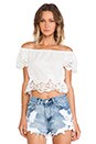 view 1 of 5 Windmill Crop Top in White