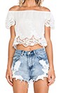 view 5 of 5 Windmill Crop Top in White