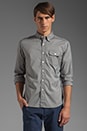 view 1 of 7 Solid Poplin Button Pocket Shirt in Grey