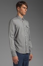view 2 of 7 Solid Poplin Button Pocket Shirt in Grey