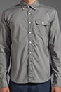 view 5 of 7 Solid Poplin Button Pocket Shirt in Grey