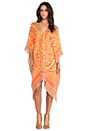 view 1 of 4 Barbados Caftan in Coral Multi
