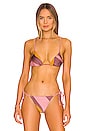 view 1 of 4 Patchwork Equator Bikini Top in Sunset