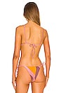 view 3 of 4 Patchwork Equator Bikini Top in Sunset