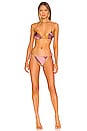 view 4 of 4 Patchwork Equator Bikini Top in Sunset