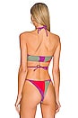 view 3 of 4 Patchwork Keyhole Bikini Top in Tropicalia