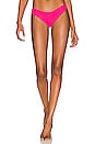view 1 of 5 Bonded Curve Bikini Bottom in Dahlia & Red