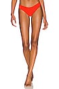 view 2 of 5 Bonded Curve Bikini Bottom in Dahlia & Red
