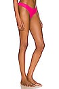 view 3 of 5 Bonded Curve Bikini Bottom in Dahlia & Red