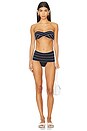 view 4 of 4 Deco Bikini Bottom in Black & White