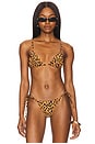 view 1 of 4 Equator Bikini Top in Spotted Amber