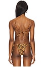 view 3 of 4 Equator Bikini Top in Spotted Amber