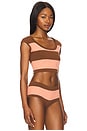 view 2 of 4 Ballet Bikini Top in Pink & Tobacco