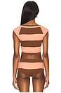 view 3 of 4 Ballet Bikini Top in Pink & Tobacco