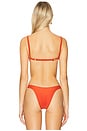 view 3 of 4 Minimal Bralette Bikini Top in Clay