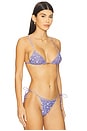 view 2 of 4 Equator Triangle Bikini Top in Mini Floral Lavender
