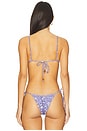 view 3 of 4 Equator Triangle Bikini Top in Mini Floral Lavender
