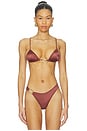 view 1 of 4 ONA EQUATOR トライアングルビキニトップ in Chestnut