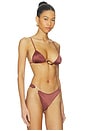 view 2 of 4 ONA EQUATOR トライアングルビキニトップ in Chestnut