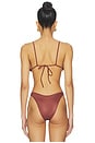 view 3 of 4 ONA EQUATOR トライアングルビキニトップ in Chestnut