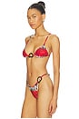 view 2 of 4 Shell Equator Bikini Top in Kiwi Tomato
