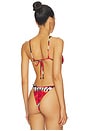 view 3 of 4 Shell Equator Bikini Top in Kiwi Tomato