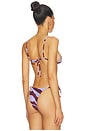 view 3 of 4 TOP BIKINI TRIANGULAR EQUATOR in Zebra Wisteria