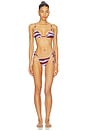 view 4 of 4 TOP BIKINI TRIANGULAR EQUATOR in Zebra Wisteria