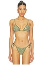 view 1 of 5 Sequin Equator Bikini Top in Fern