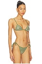 view 2 of 5 Sequin Equator Bikini Top in Fern