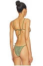 view 3 of 5 Sequin Equator Bikini Top in Fern