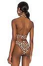 view 4 of 5 Bianca Reversible Bikini Top in Mystic Green & Mama Africa