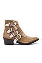 view 1 of 5 BOOTS À BOUCLE STYLE WESTERN in Khaki Suede