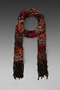view 2 of 3 Leather Fringe Scarf in Brown