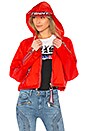 view 1 of 5 TOMMY X GIGI Gigi Hadid Visor K-Way Jacket in Flame Scarlet