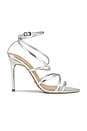 view 1 of 5 Marcy Sandal in Silver Nappa Metallic