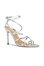 view 2 of 5 Marcy Sandal in Silver Nappa Metallic